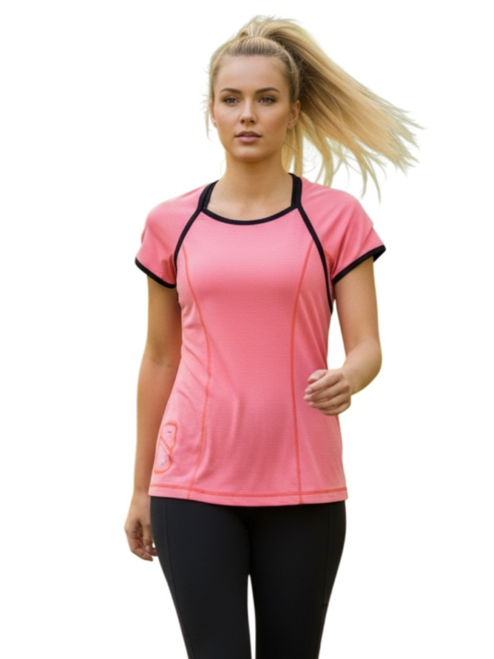 Lululemon Run Team Spirit Tech Short Sleeve Top, Color Coral, Size 6